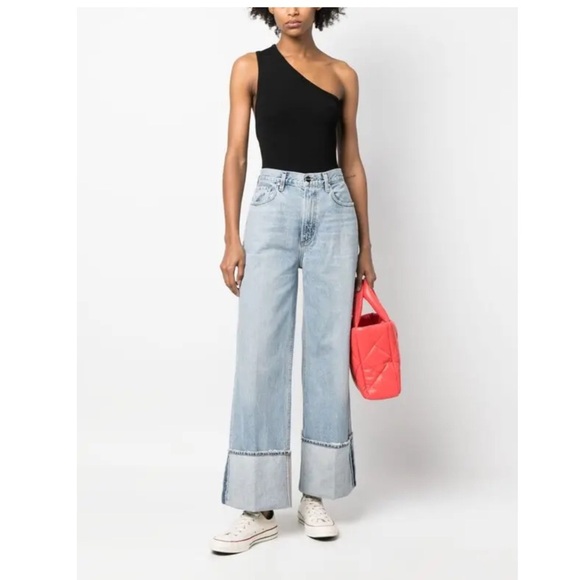 Goldsign Denim - GOLDSIGN Folded-Edge Wide-Leg Jeans